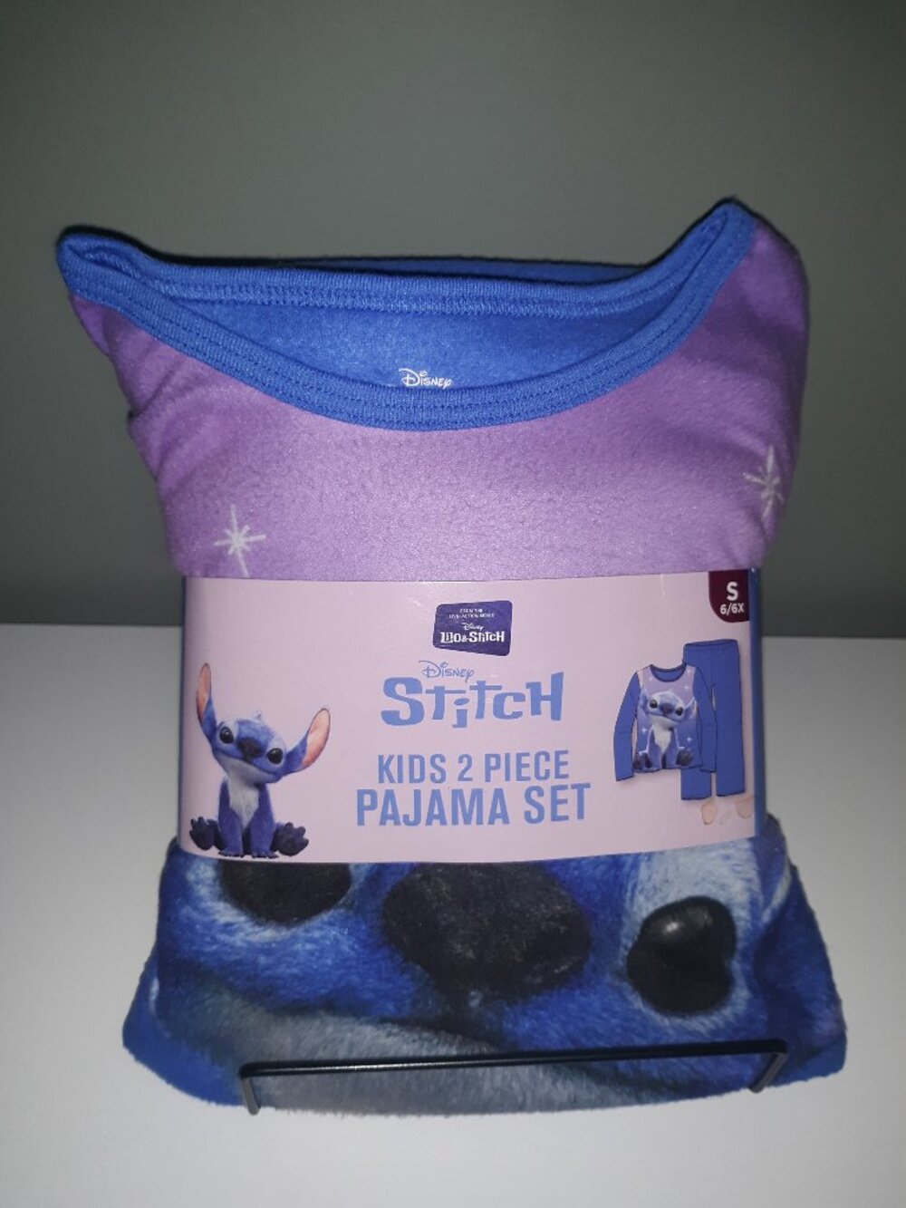 NWT Disney Stitch Girls 2 Piece Pajama Fleece Set (Size:S - 6/6X)